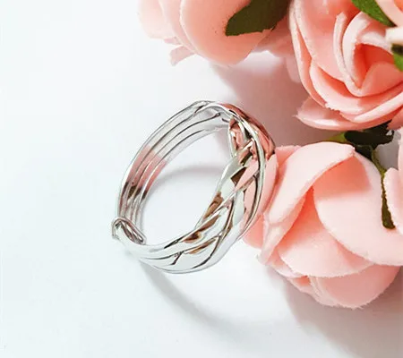 Обручальное и обручальное кольцо из серебра 925 пробы, 4 кольца, кольцо-пазл для женщин, мужчин, мальчиков и девочек, размер 4-12