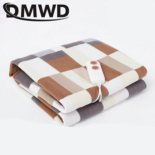 DMWD электрическое одеяло с подогревом ковер подогреватель коврик двойной тела Теплее матрас спальный кровать термостат Отопление Электротермический коврик ЕС - Цвет: Brown