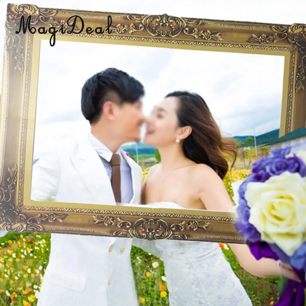 MagiDeal Vintage Frame Photo Booth Prop Background for Wedding Birthday Family Paper Photobooth Party Decoration 