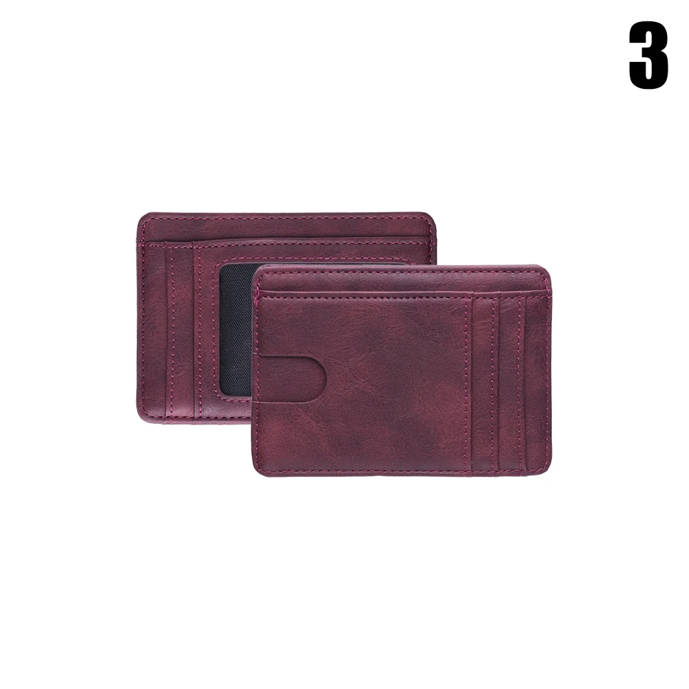 1 шт. тонкий мини RFID Блокировка кожаный бумажник кредитной ID держатель для карт кошелек деньги чехол для мужчин женщин модная сумка 11,5x8x0,5 см - Цвет: 3
