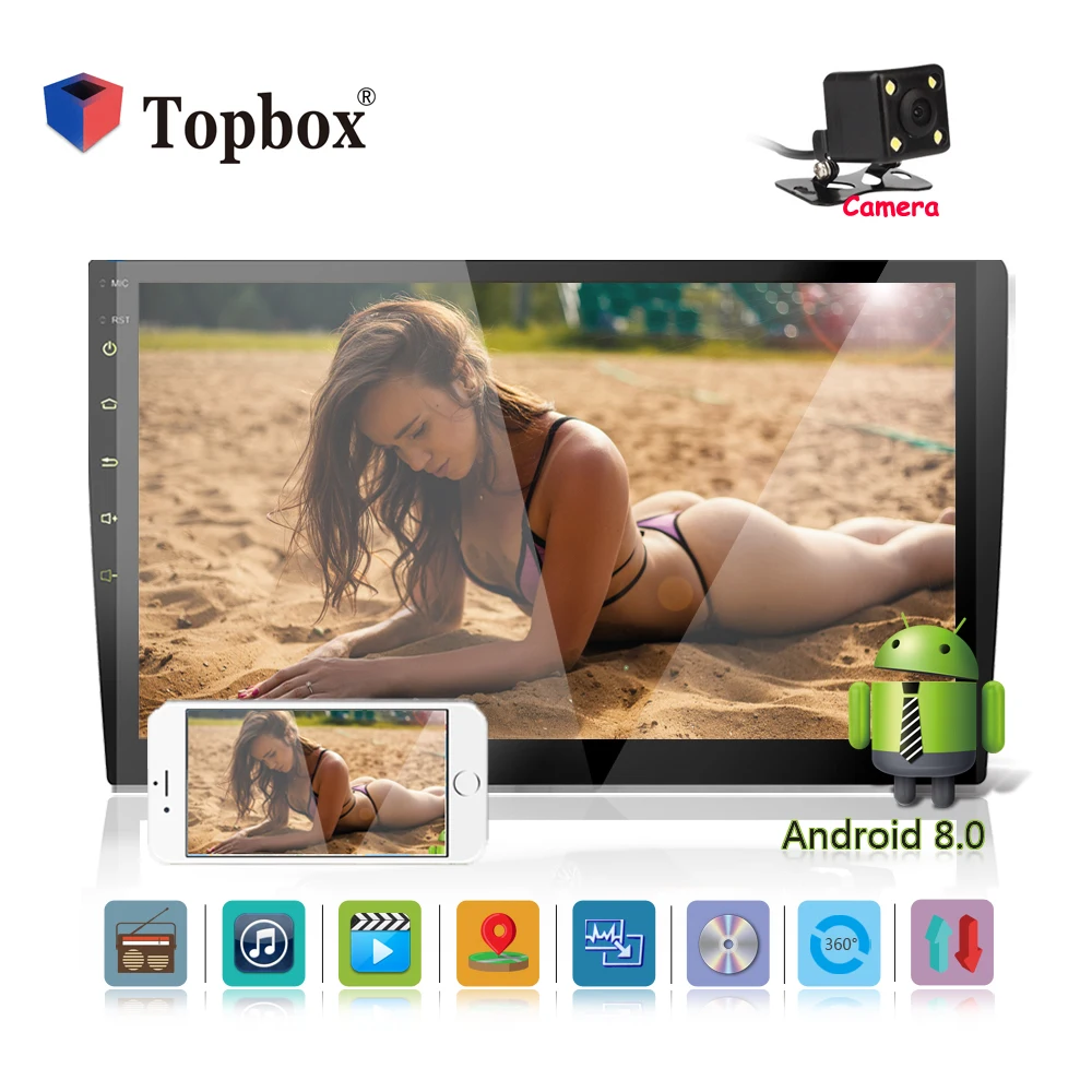 

Topbox 2 din 10.1 inch Car Radio 2G+32G Android Autoradio GPS Navigation With Capacitive Screen Wifi 3G Mirror Link DVD CD Playe