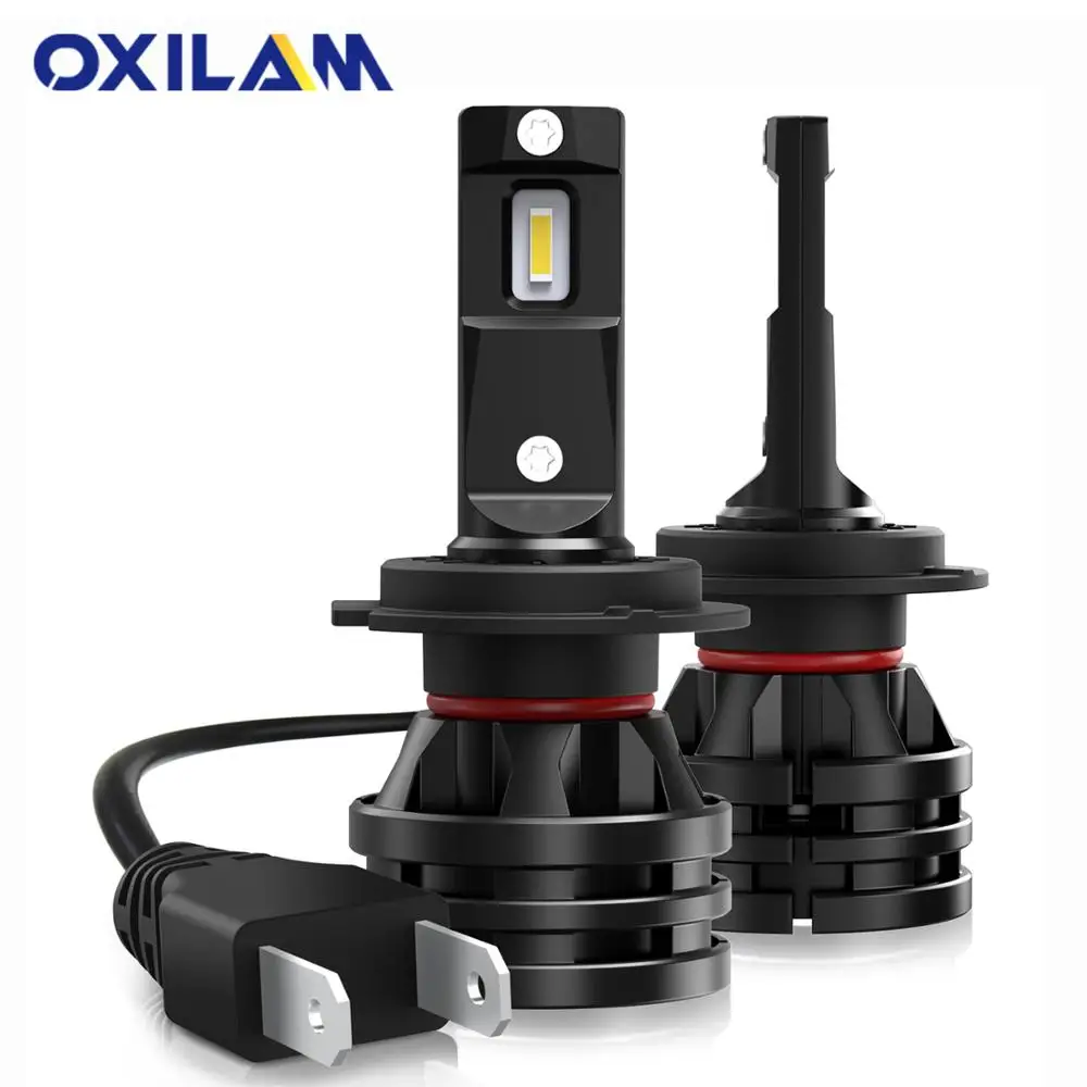 Tanie OXILAM Turbo LED H7 reflektory przednie samochodu 12000 lm mała latarka czołowa żarówka H7 LED błąd canbus bezpłatne Automotivo reflektor 12V biały 6000K