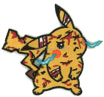 

DragonBall Z Dragon Ball Battle Damage Pikachu Pokemon Movie TV Series Costume Embroidered Emblem sew on iron on patch Badge