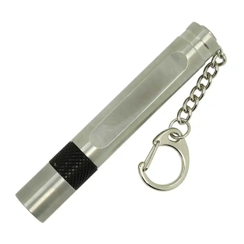 Portable Mini Keychain Flashlight Waterproof Stainless Steel XPE Q5 LED Pocket Small Torch AAA