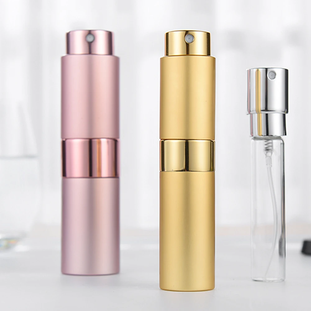 

8ml Aluminum Perfume Bottle Cosmetic Spray Refillable Bottle Portable Empty Bottle Travel Sub-bottle Container 5 Colors