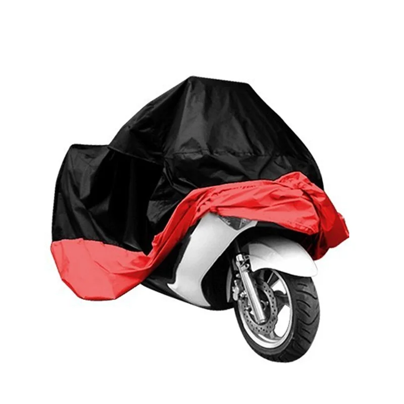 Funda De Moto водонепроницаемый наружный мотоцикл УФ Защита от дождя пыли велосипед камуфляж мотоцикл крышка скутеры M-3XL - Цвет: black and red