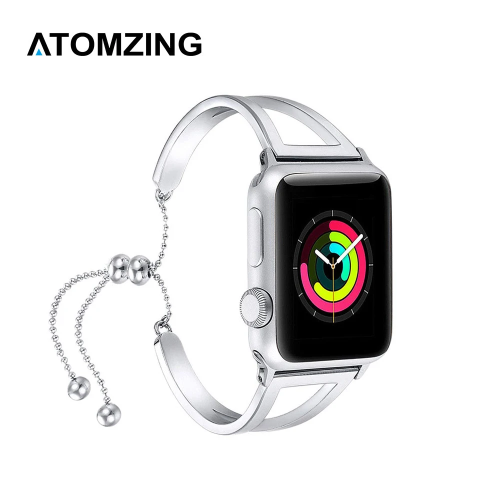 Женский ремешок для часов Apple watch band 38 мм 42 мм 40 мм 44 мм, браслет из нержавеющей стали для ремешок для часов аpple iWatch Series 4 3 2 1