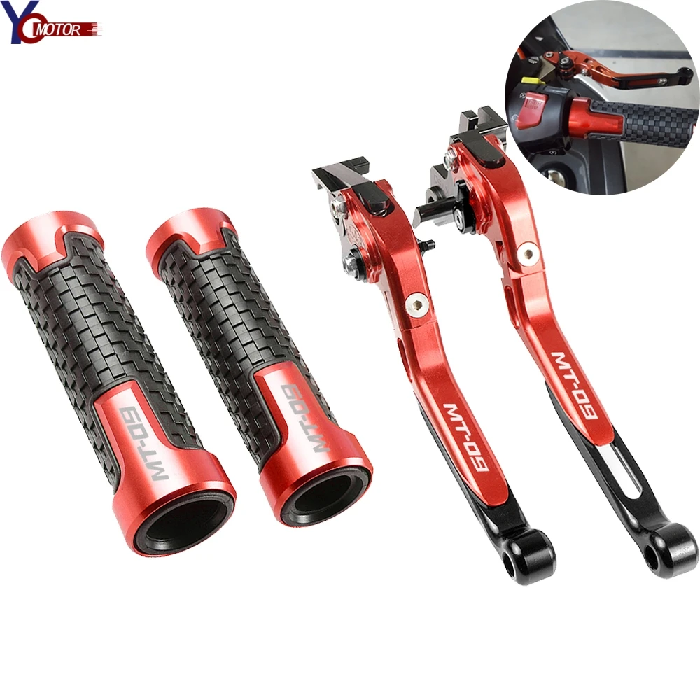 

For YAMAHA MT-09 MT09 MT 09 2014 2015 New CNC Aluminum MotorcycleAdjustable Foldable Extending Brake Clutch Lever Handle Grips