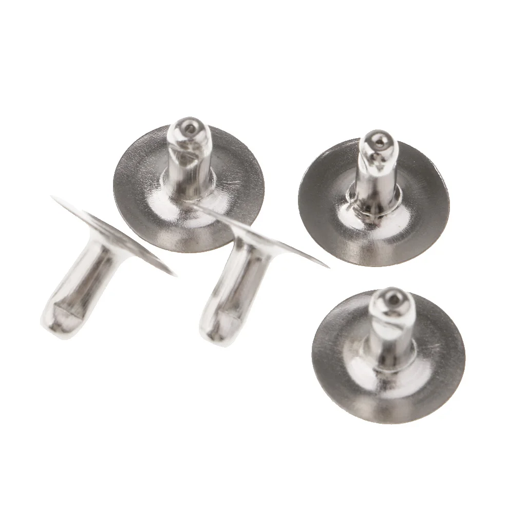 200pcs Single Cap Rivet Tubular Metal Leather Craft Repair Studs Punk Spikes 9x8mm 