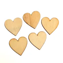LF 50 шт. деревообрабатывающий инструмент для резки Цвет с сердцем персикового цвета деревянные поделки 40X40 мм украшения МДФ деревянные Скрапбукинг для рукоделия, украшения своими руками