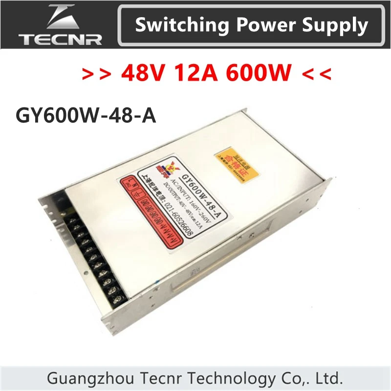 

TECNR 48V 600W 12A switching power supply for cnc laser engraving machine GY600W-48-A