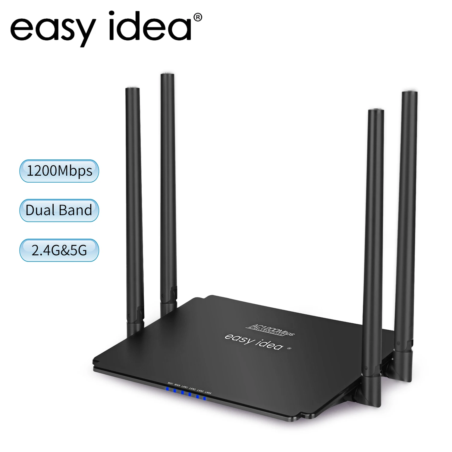 

WiFi Router Amplifier WiFi Extender 1200Mbps Router Wi-Fi Access Point Dual Band 2.4G/5Ghz Smart APP Control Wi Fi Router