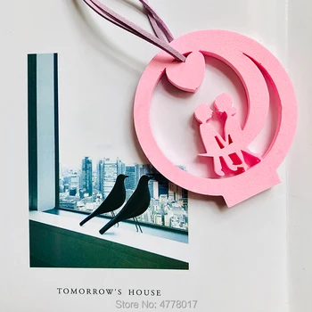 

Moon Love Aroma Plaster Silicone Mould Valentine's Day diy Wardrobe Oil Spreading Gypsum Car Pendant Wedding Gifts Soap mold