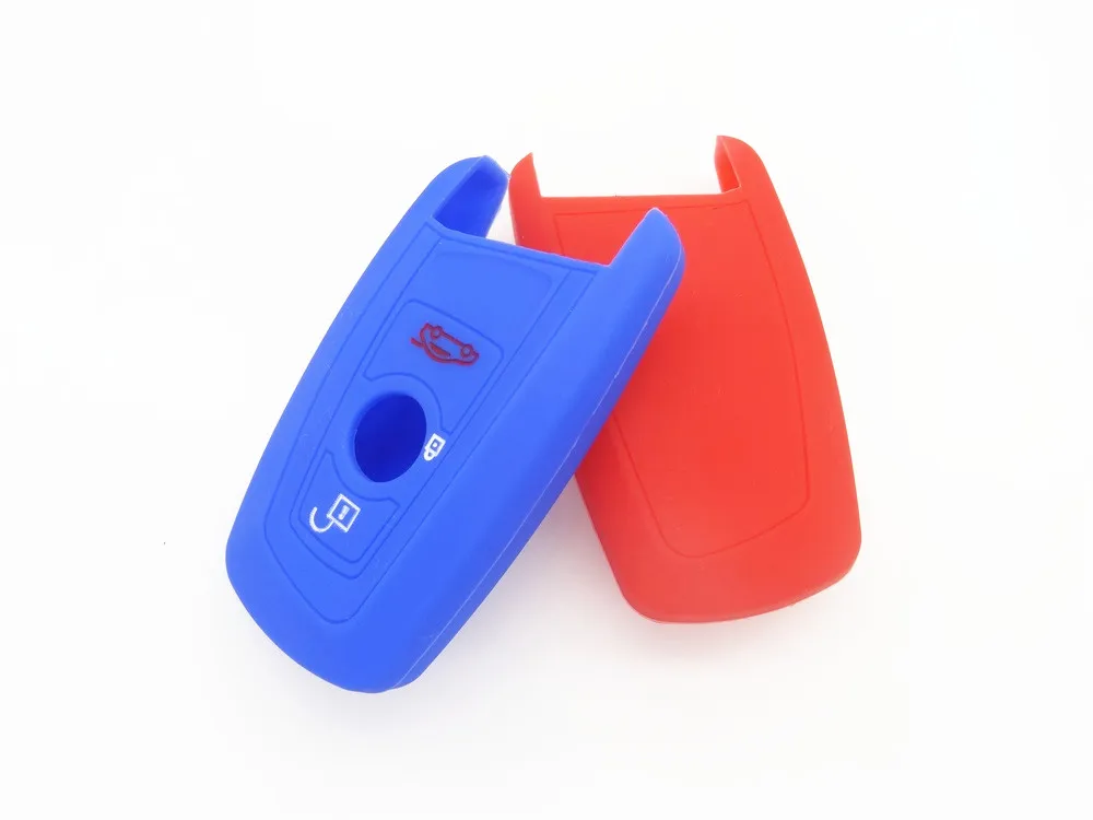AUTEWODE Silicone Car key Cover fits for BMW 5 7 Series X3 Smart Remote