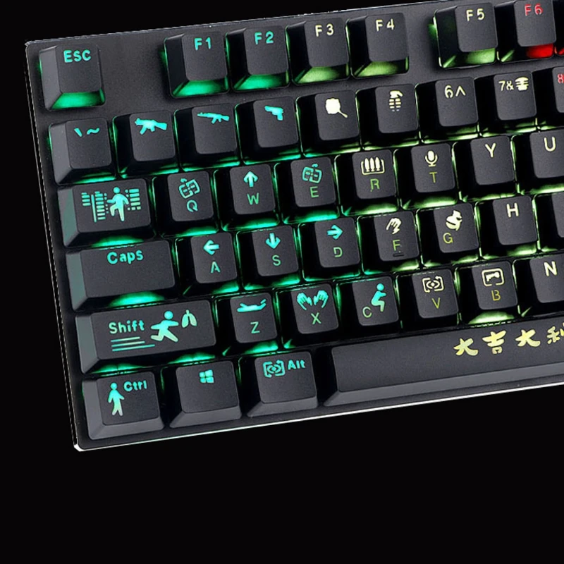 RGB 104 Keycaps подсветка PLAYERUNKNOWNS BATTLEGROUNDS ANSI Keycaps для PUBG