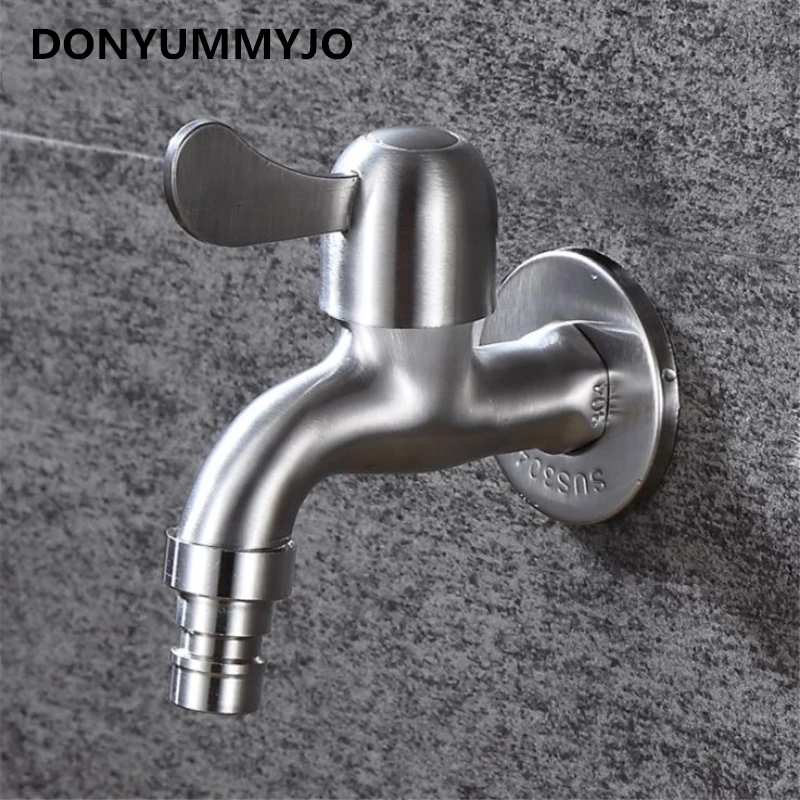 

304 Stainless Steel Washing Machine faucet G1/2 Quick Opening And Long Water Nozzle Mop Pool Tap