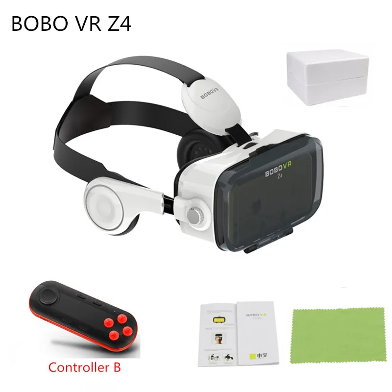 Z4 WHITE B BOBO VR Z4 3D VR очки шлем кожи и картона виртуальной реальности VR очки стерео гарнитура Bobo Vr коробка для 4-6,2 дюйма телефон - Цвет: Z4 WHITE B