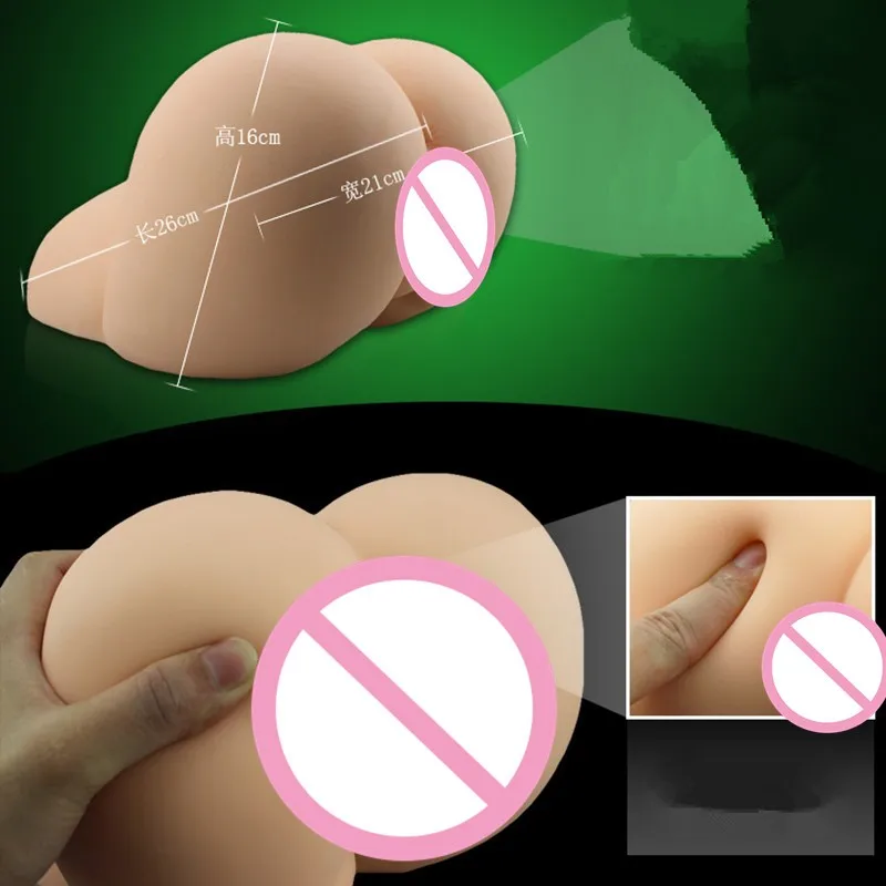 Sex Dolls 26*21*16cm 3.5kg Realistic Solid Big Ass & Vagina, Full Silicone Sex Doll,Pussy Anal Masturbator Toy for Men D4-1-8 6