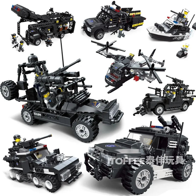 

Police City Series The Mountain Police Headquater Set Fit For LegoINGlys Building Blocks Bricks Toys Model For Kids As Gifts