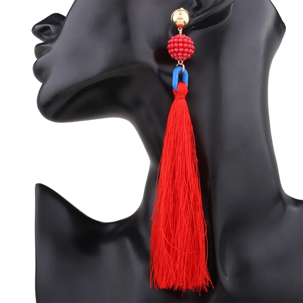 2018 Fashion Jewerlry Simple Large Handmade Colorful Ball Tassel