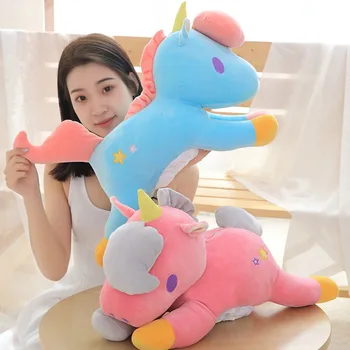 

55cm new cartoon unicorn plush toys rainbow dash pony doll toy for children's gift for girls kawai Unicorn paper towel