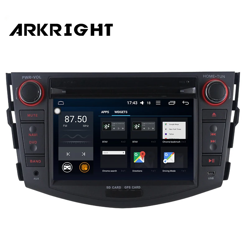 Discount 7" 2GB Ram 2Din Android 6.0 Quad Core Head Unit For Toyota RAV4 Radio HD TV 3G/4G Network Multimedia Player Wifi GPS Navigation 5