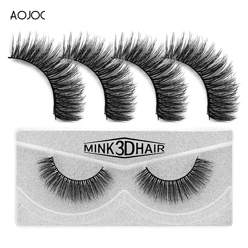 Eyelash Extension 100% Handmade Volume False Lashes Makeup Packing Box 1Pair Professional Beauty 3d Mink | Красота и здоровье