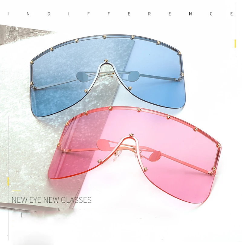 FU E, высокое качество, модные негабаритные итальянские брендовые солнцезащитные очки для женщин, роскошные брендовые дизайнерские солнцезащитные очки для женщин, очки с заклепками