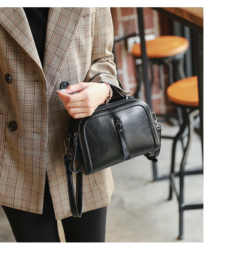 Ретро мода Корейская версия сумки через плечо для женщин маленькая квадратная сумка на плечо женские кожаные сумки через плечо