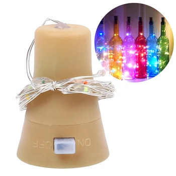 

6pcs 10LED Solar Powered DIY Wine Bottle Cork Light Fairy Copper Wire String Light for Christmas Wedding Party Wedding Decora