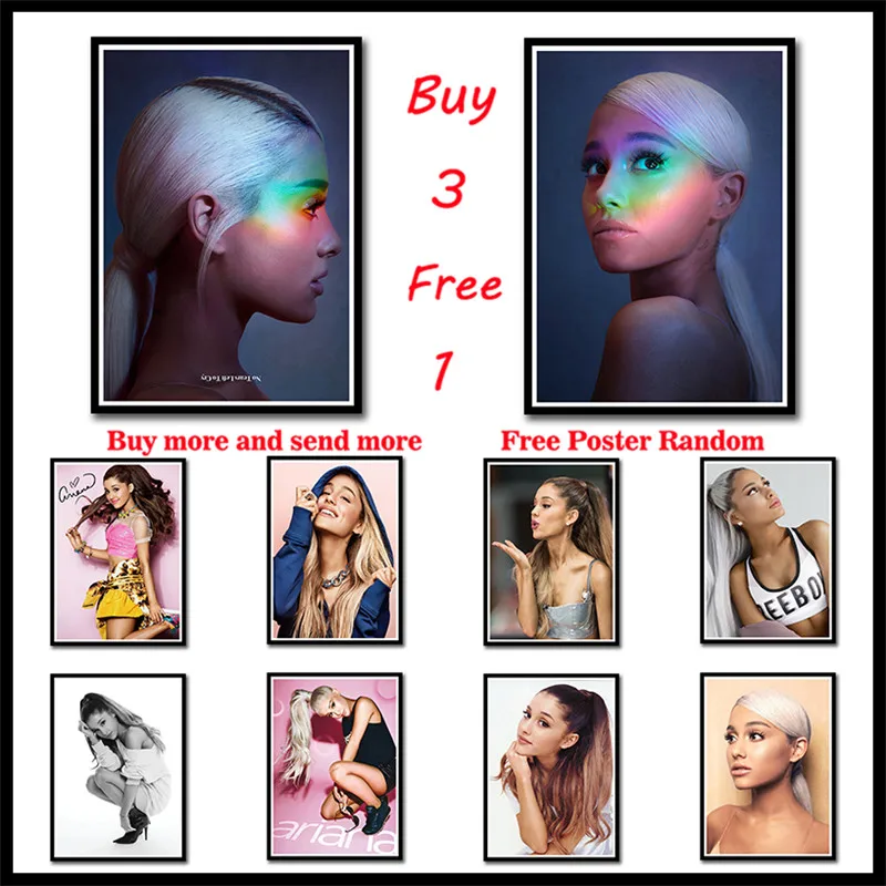

Ariana grande Coated Paper posters Girl Star Album Posters and Art Painting for Living Room Home Deco Frameless