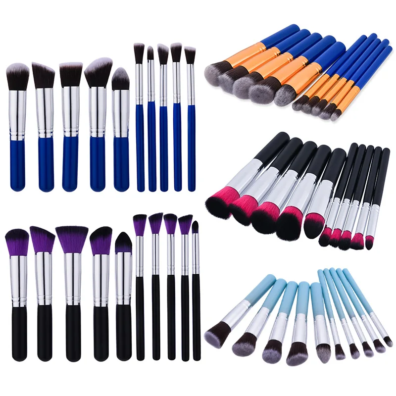 

ELECOOL 10/4/1 PCS Makeup Brushes Set Single Brush maquiagem make up brushes Wooden Handle Nylon Hair Cosmetic Tool