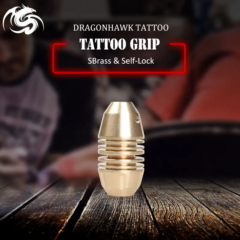 

Body Art Self-lock Tattoo Grips Copper Olive Tube Brass Grips For Tips 25*50mm Tattoo Accesories