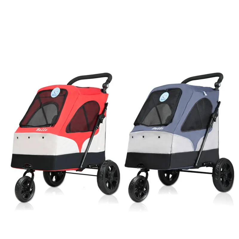 Большая коляска для домашних животных, большая тележка для собак, Складывающийся большой подшипник, 55 кг, товары для домашних животных