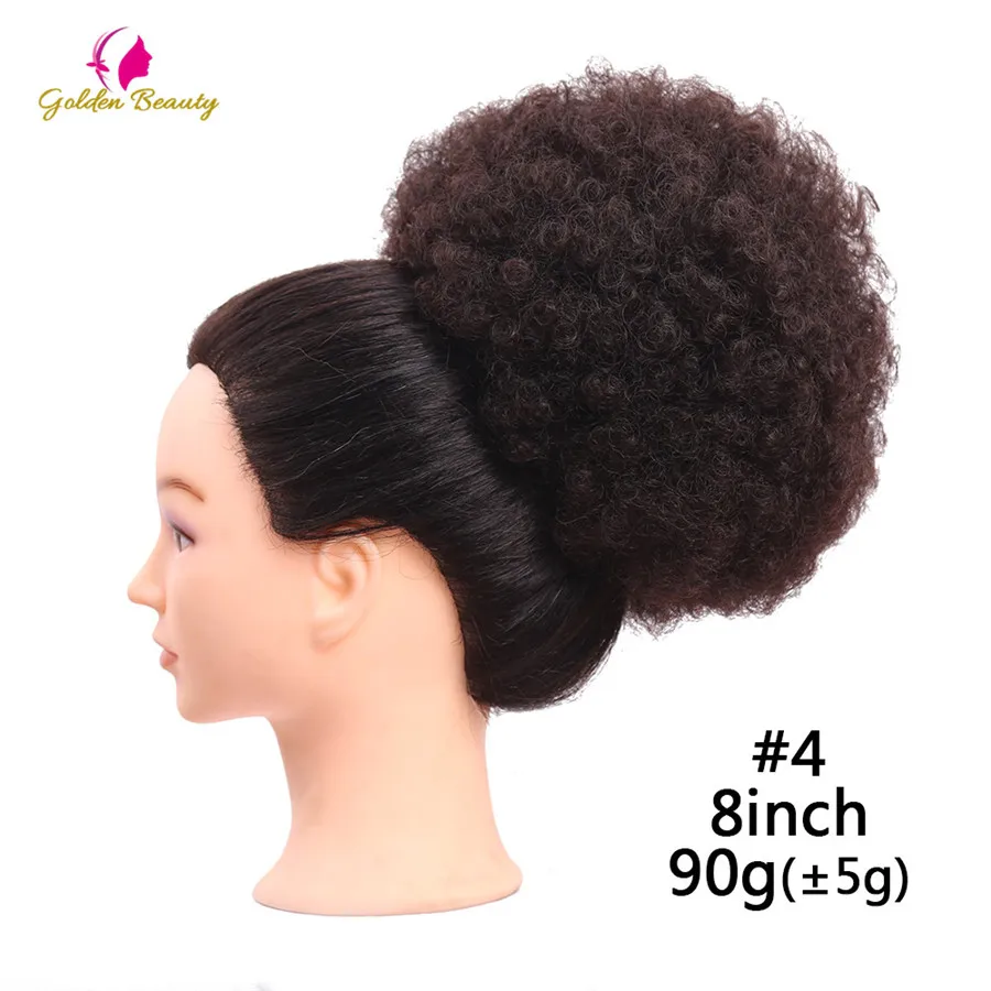 Золотой красота 8 дюймов женский кудрявый шиньон с пластиковой расческой поддельные волосы шиньон синтетические волосы для наращивания