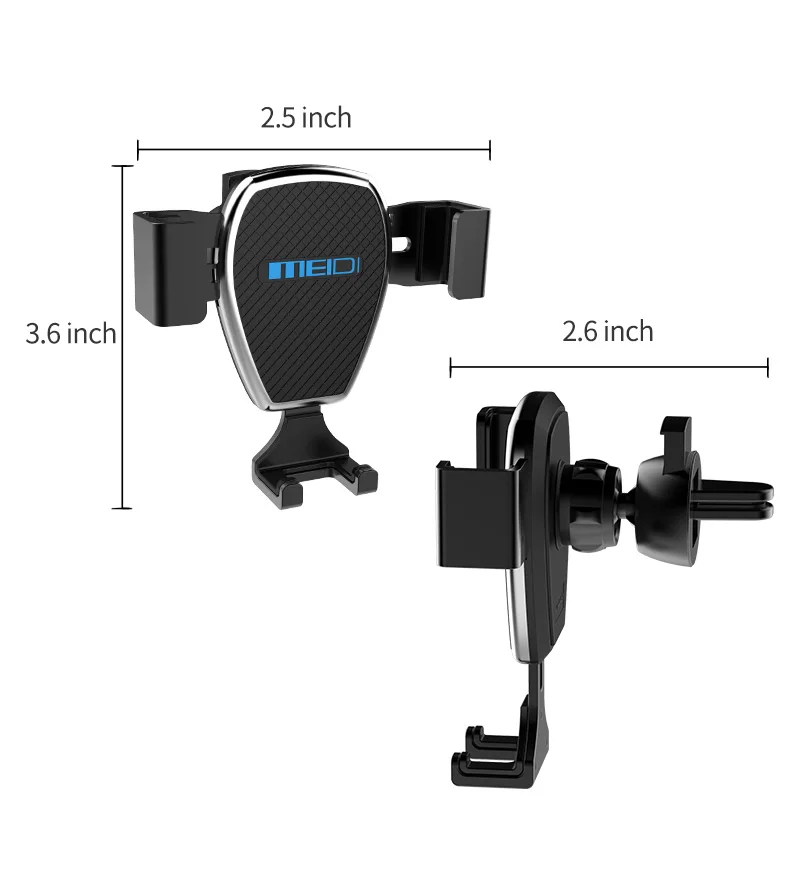 Держатель телефона для автомобиля, MEIDI тяжести с помощью одной руки Управление универсальный, устанавливаемое на вентиляционное отверстие в салоне автомобиля Автомобильный держатель для iPhone 7/6s/6 Plus 5S/SamsungS8/7