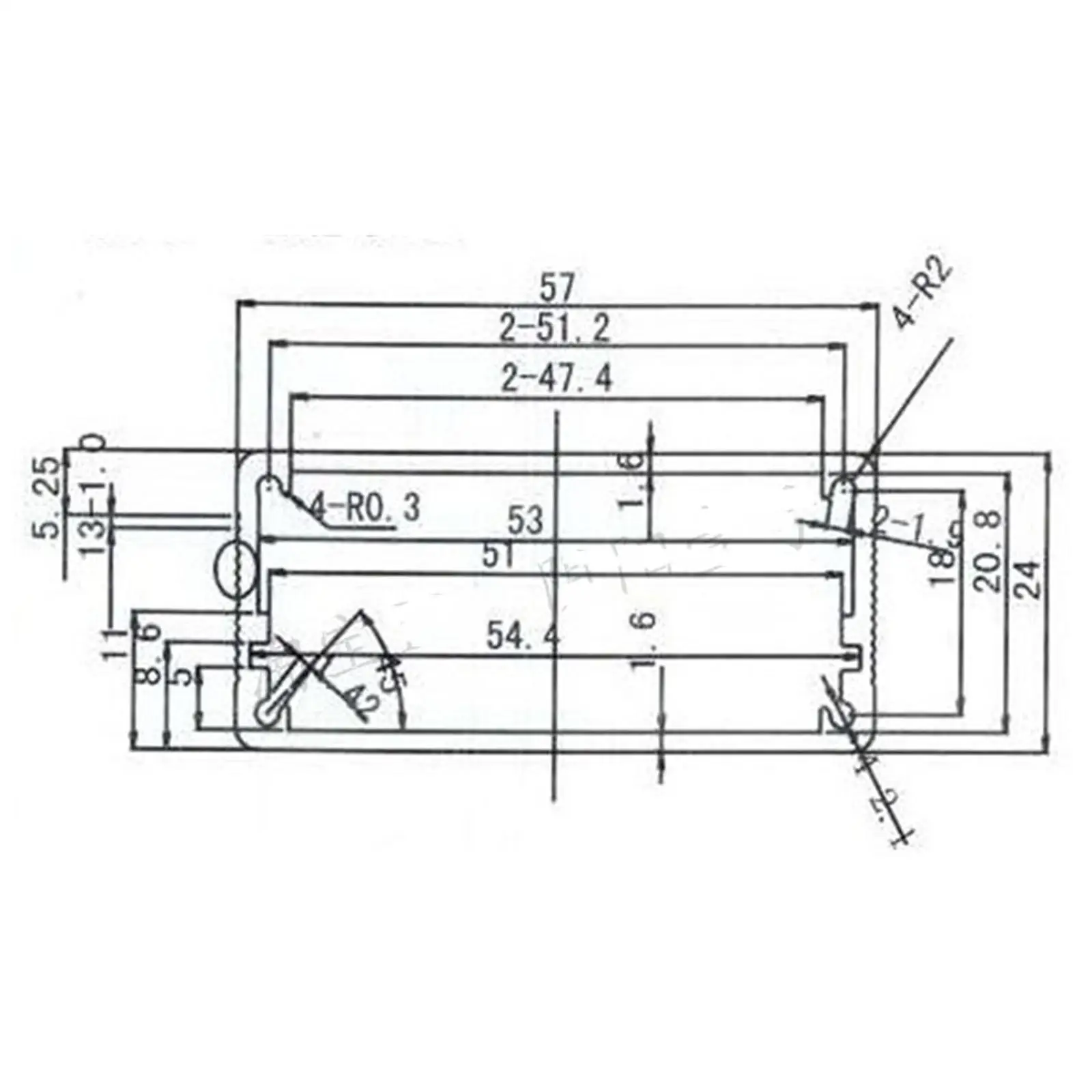 110x57x24mm Aluminum Enclosure PCB Shell Cooling Box Case DIY Instrument