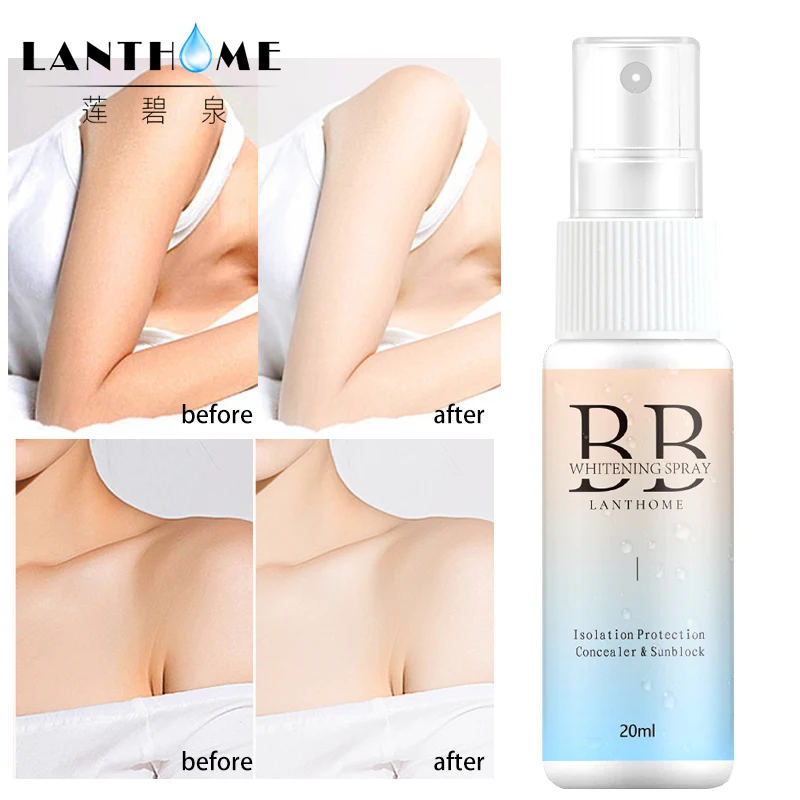 LANTHOME Skin Whitening Spray BB Cream Concealer Brighten Whitening Moisturizing Base Face Foundation Makeup Beauty Skin Care