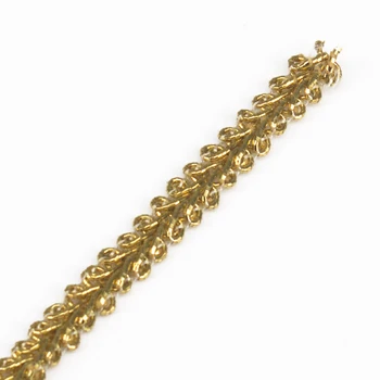 

6mm Woven Gold Braided Trim Lace Fabric Ribbon Applique Tape Trimming Sewing Accessories renda for Cloth Dress 40yardT1309