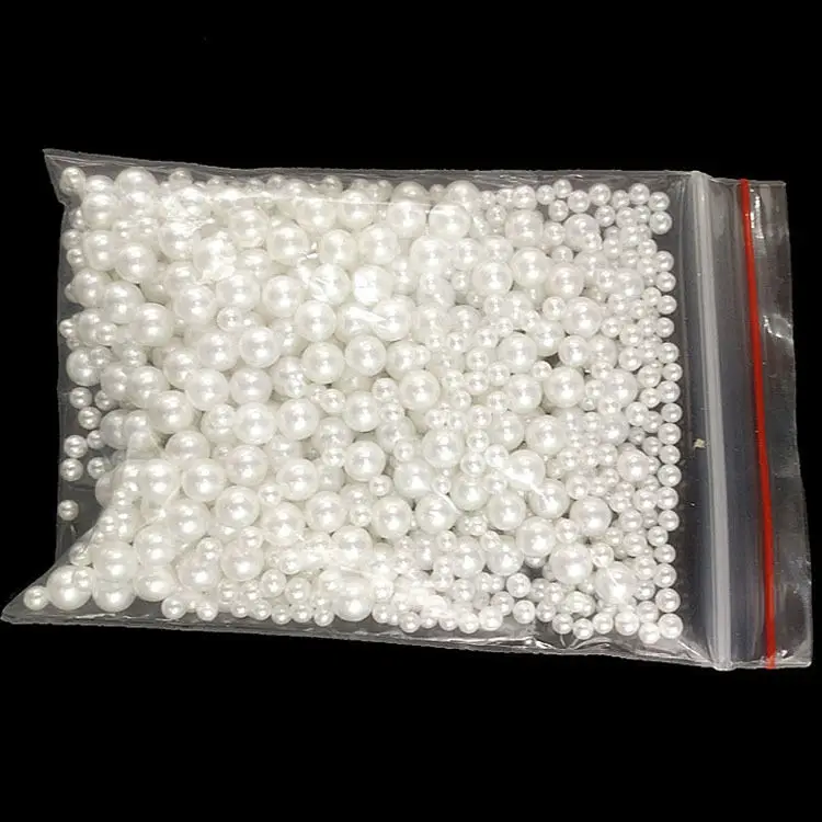 2.5-5mm White 2bags 18 г новая имитация жемчуга для кристаллической глины «жевачка» для рук DIY украшения слизи поставки клейкие аксессуары - Цвет: 2.5-5mm White 2bags