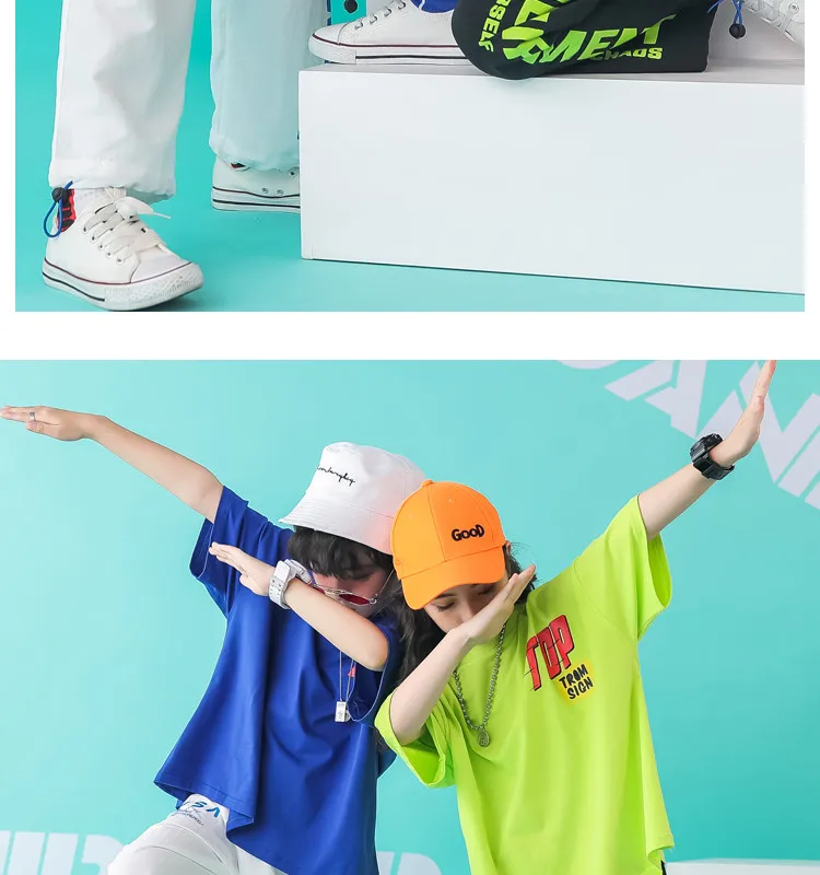 Children's clothing for boys Girls Set summer 2019 hip hop streetwear t shirt pants Childhood clothes summer clothes for kids girl (8)