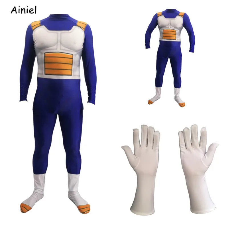Аниме Dragon Ball Z Супер Jiren Вегета Косплэй костюм боди зентай комбинезон с