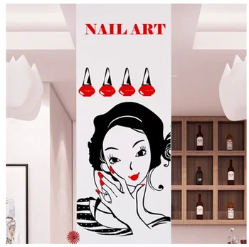 

Nail Art Salon Shop Wall Decal Beauty Salon Sticker Vinyl Wall Decals Decor Mural Nail Art Salon Shop Glass Window Sticker