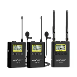 ABHU-K & F концепция Cm-10 Uhf 100 M Профессиональная Беспроводная микрофонная система приемник + 2 передатчика для Dslr камеры видеокамеры Vide