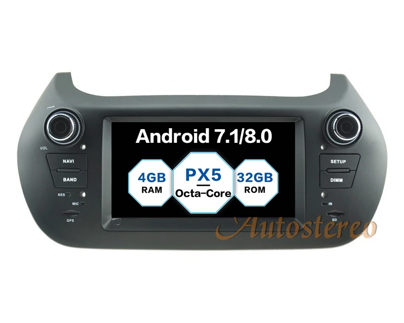

Pure 8 core Android 8 7 Car no DVD player GPS Headunit For FIAT Fiorino Qubo Citroen Nemo Peugeot Bipper unit stereo multimedia