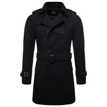 AOWOFS зимние мужские шерстяные бушлат черные мужские пальто короткие тренчи мужские двубортные бушлат высокое качество шерстяная одежда