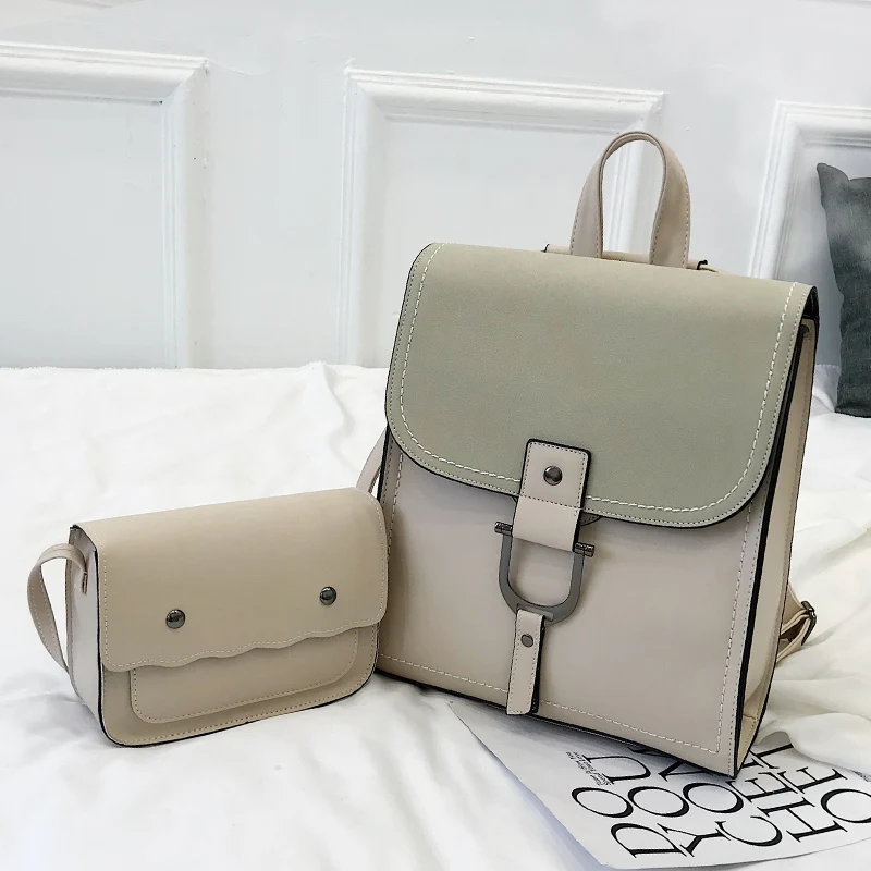 

Mori Female Laptop Schoolbag Female Scrub Leather Backpack Fashion Retro British College Backpack