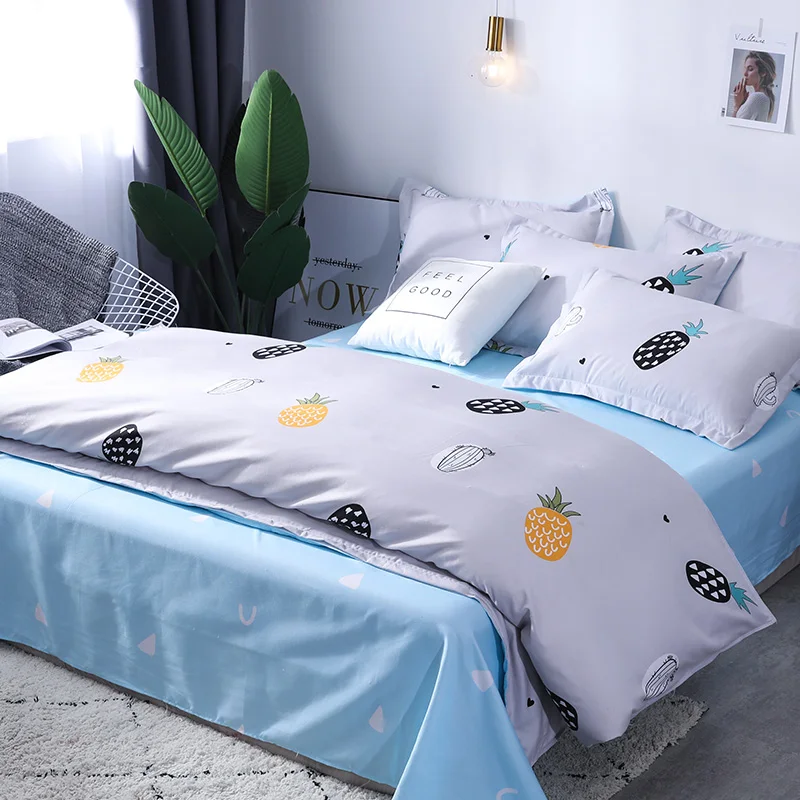 Luxury Bedding set the letter printing Duvet cover sets bed pillowcases sheet set King size Queen size set