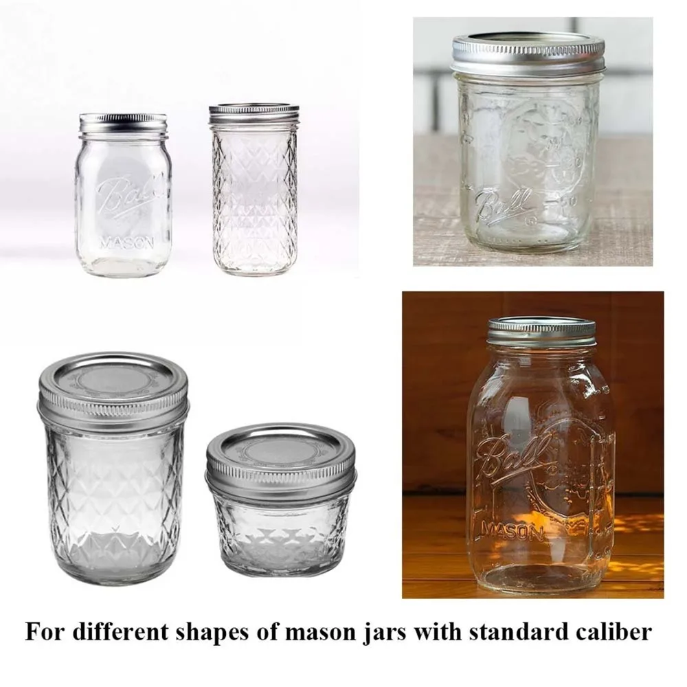 6 шт. в упаковке, светильник Mason Jar, 20 светодиодный, солнечный, красочный, сказочный светильник с крышками для патио, двора, сада, вечерние, свадебные, рождественские украшения