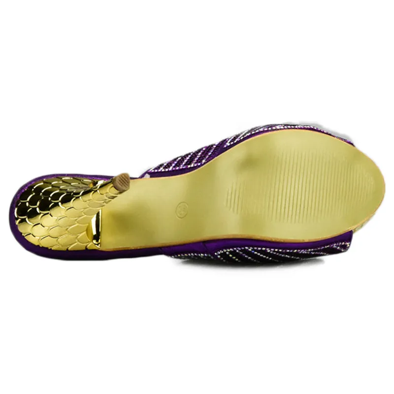sliver Strass Clair Décoré Ensemble Et Correspondant Bonne Arrivée or Nouvelle Mariage vert La Pour Sexy Chaussures Qualité bleu fuchsia purple Italien Avec Noir De Fête Sac F4F8Bwq